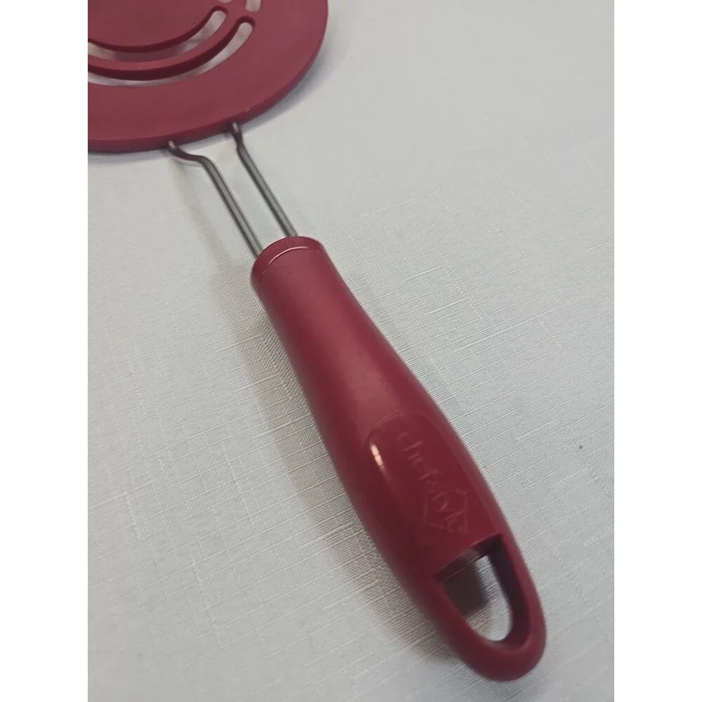 Chefstyle Red Wide Round Spatula Flexible Spatula For Pancakes